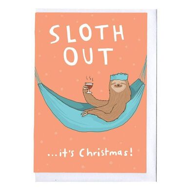 Sloth Out Christmas Card