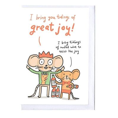 Bring You Tidings of Great Joy Mouse Christmas Card