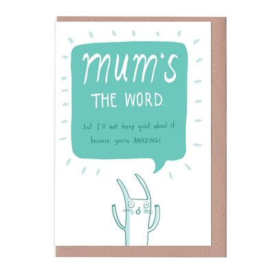 Mum's the Word Mother's Day Card