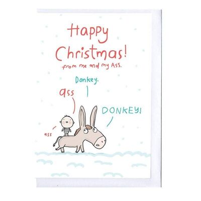 Funny Donkey Ass Christmas Card