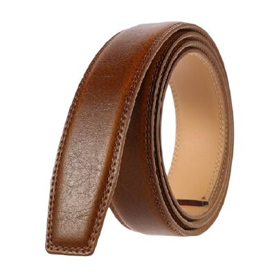 Belt, Woody leather strap, for automatic buckle