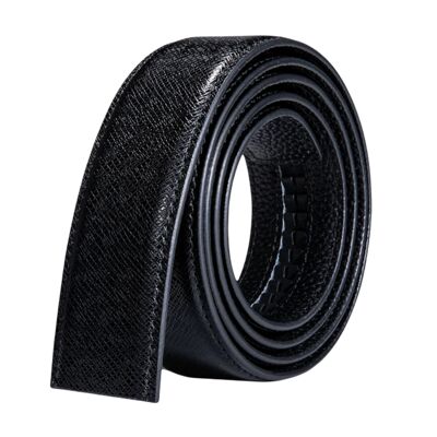 Belt, Black Fabric leather strap, for automatic buckle