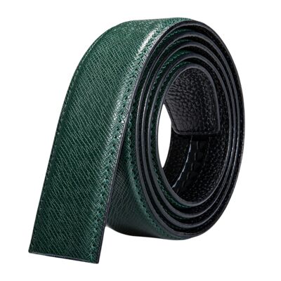 Belt, Green Fabric leather strap, for automatic buckle