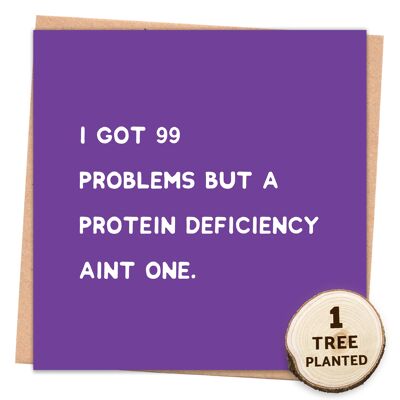 Funny Vegetarian, Vegan Card. Eco Friendly Gift. 99 Problems Wrapped