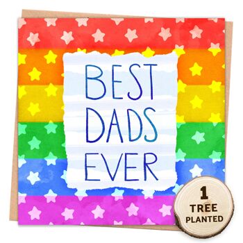 Carte Eco LGBTQ & Gay Pride pour la fête des pères. Meilleurs papas jamais emballés 1