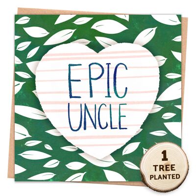 Eco Card, Plantable Bee Friendly Seed Card Gift. Epic Uncle Wrapped
