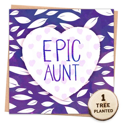 Recycled Card & Bee Friendly Flower Seed Eco Gift. Epic Aunt Wrapped