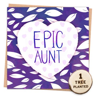 Recycled Card & Bee Friendly Flower Seed Eco Gift. Epic Aunt Wrapped