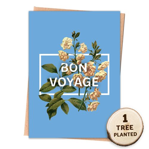 Eco Leaving Card. Tree & Bee Friendly Seed Gift. Bon Voyage Wrapped