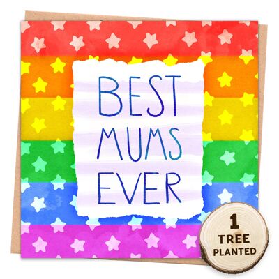 LGBT Mother's Day Lesbian Card & Eco Gift - Best Mums Ever Wrapped