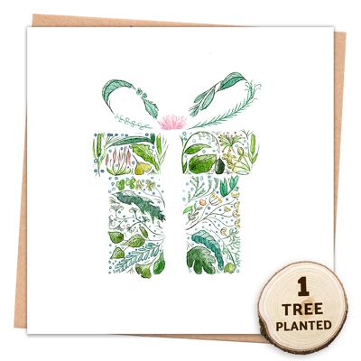 Recycled Eco Card & Plantable Bee Friendly Seed. Green Gift Wrapped