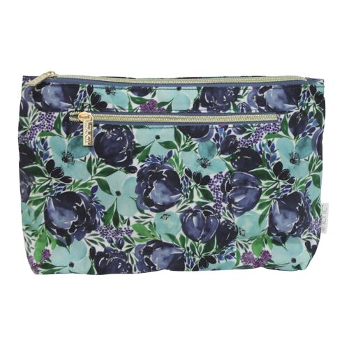 TONIC Large Cosmetic Bag Flourish Blues