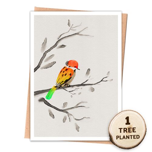 Eco Card, Bee Friendly Plantable Gift. Fine Feathered Friend Wrapped