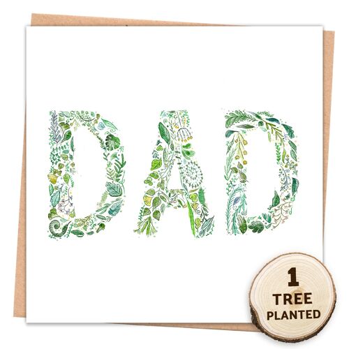 Eco Friendly Fathers Day Birthday Card. Seed Gift. Green Dad Wrapped