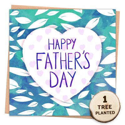 Eco Friendly Card & Flower Seeded Gift. Happy Father's Day Wrapped