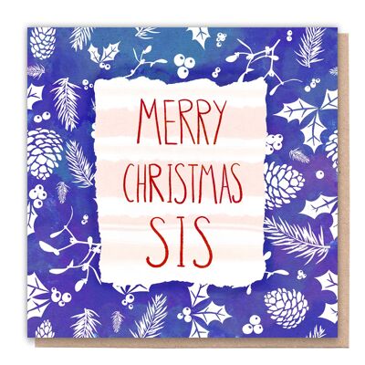 Eco Friendly Christmas Card, Zero Waste Seed Gift. Merry Sis Wrapped