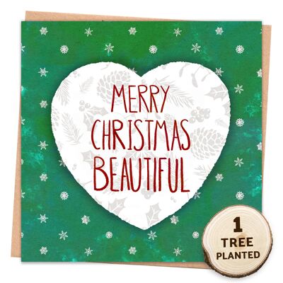 Eco Friendly Card & Plantable Seed Gift. Beautiful Christmas Wrapped