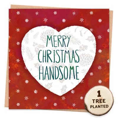 Zero Waste Card, Plantable Eco Seed Gift. Handsome Christmas Wrapped