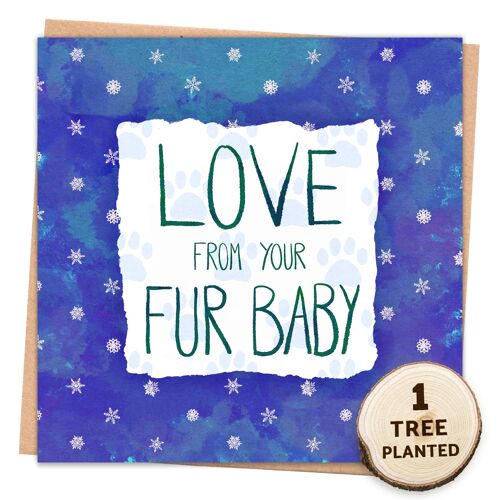 Zero Waste Dog Cat Card. Eco Seed Gift. Fur Baby Christmas Wrapped