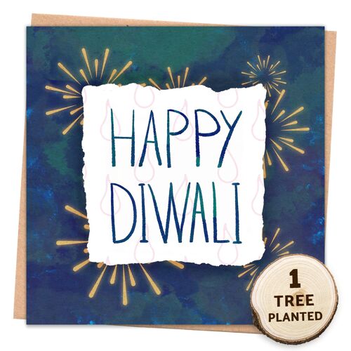 Eco Friendly Divali Card & Flower Seed Gift. Happy Diwali Wrapped