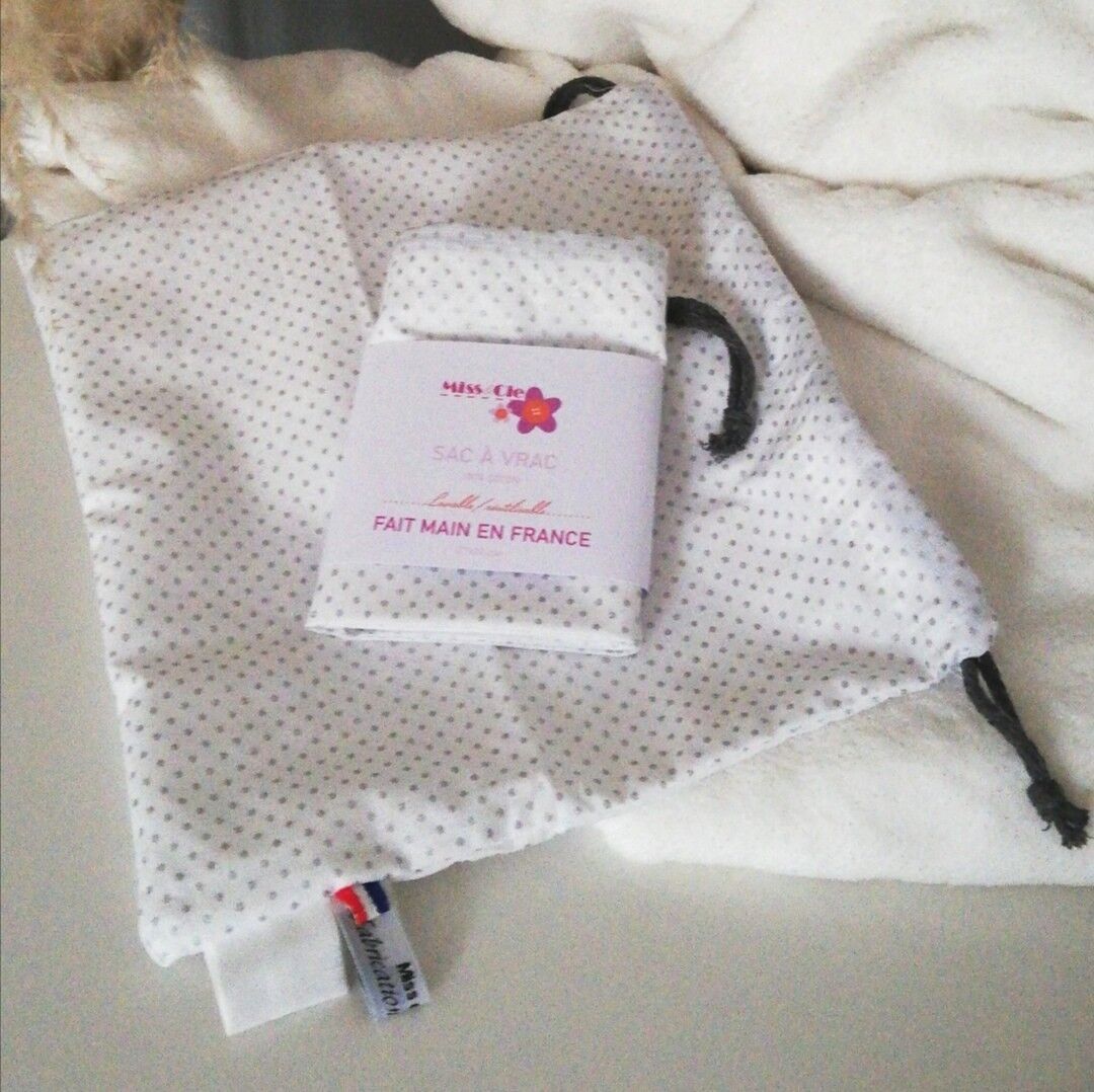 saccone in cotone fantasia bianco/argento