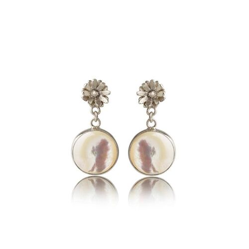 Agape Earrings Mother Of Pearl 925 Silver Plated