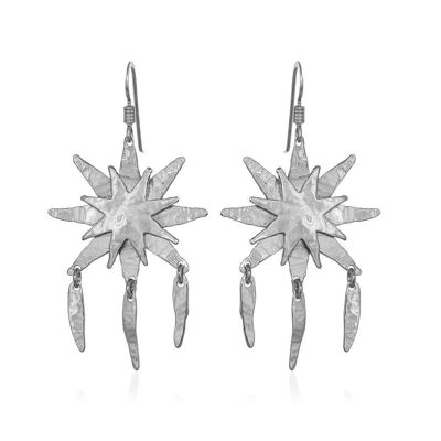 Boucles d'Oreilles Andromède Plaqué Argent 925