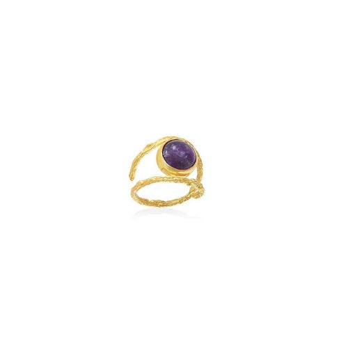 Anita Ring Amethyst925 Plat. Plated