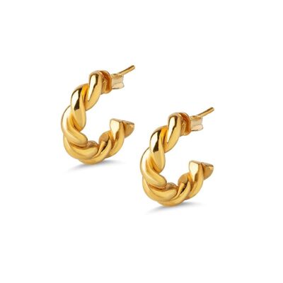 Cassy Small Hoop Earrings 925 Gold Plated