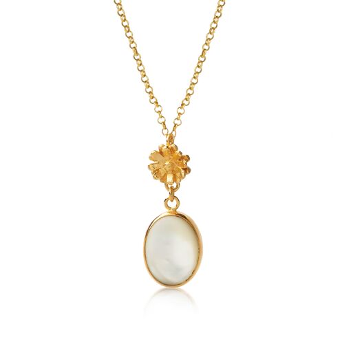 Hermione Pendant Mother Of Pearl 925 Gold Plated