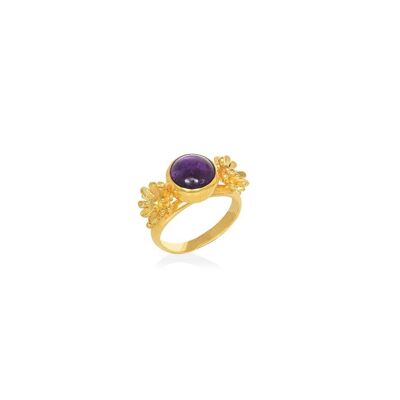 Hermione Ring Amethyst925 Gold Plated