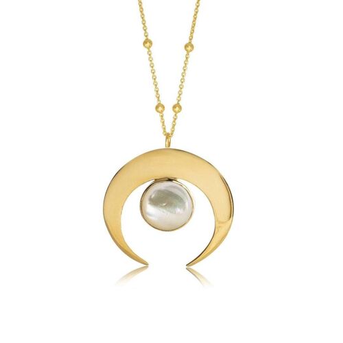 Luna Necklace Mother Of Pearl925 Plat. Plated