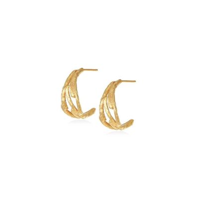 Melissa Branch Hoops925 Gold Plated
