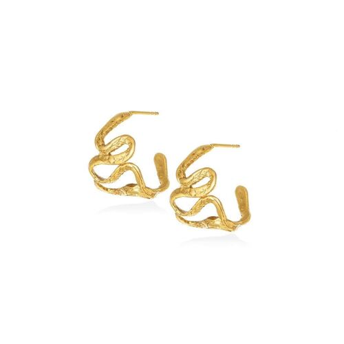 Merope Snake Hoops925 Gold Plated