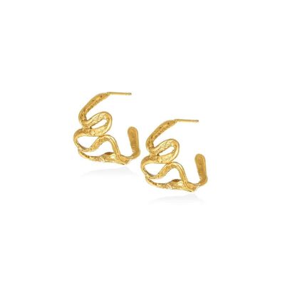 Merope Snake Hoops925 Gold Plated