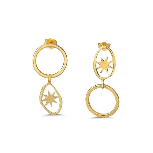North Star Earrings925 Gold Plated