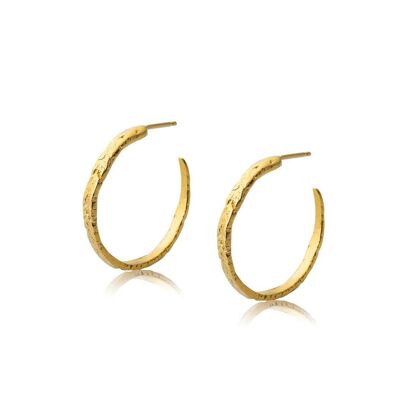 Ouroboros Snake Hoop Earrings925 Gold Plated