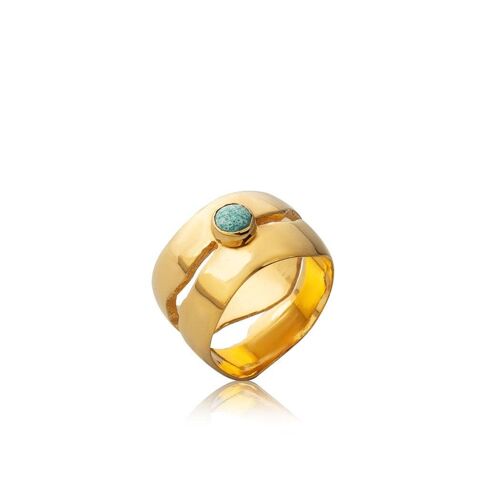Rati Signet Ring Turquoise925 Plat. Plated