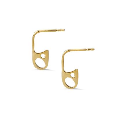 Safety Pin Earrings925 Gold Plated