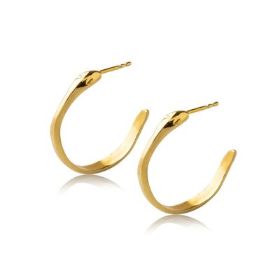 Serpentine Snake Hoops925 Gold Plated