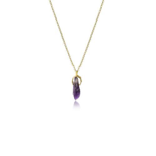 Simone Pendant Amethyst925 Gold Plated