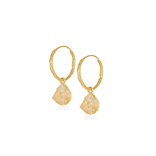 Themis Earrings Quartz925 Gold Plated