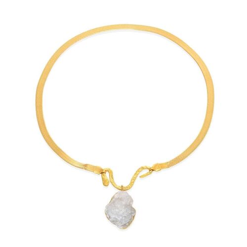 Thoe Snake Choker Barite925 Gold Plated