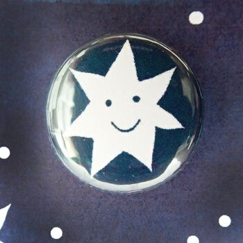 Happy Stars - Carte de voeux avec badge 2