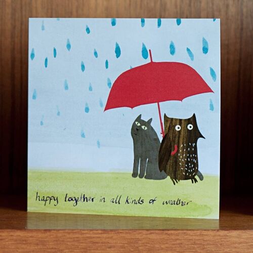 Owl Rain - Square Card