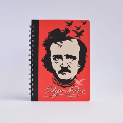 Blocco note di Edgar Allan Poe • A5 a righe - Spirale nera