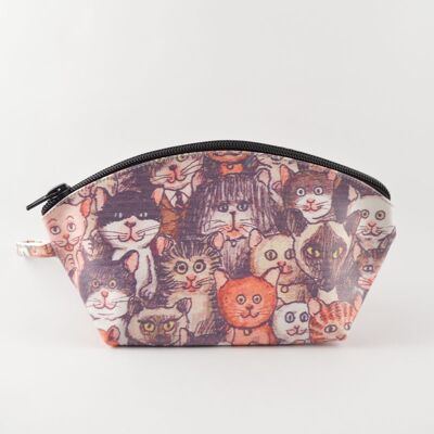 Travel toiletry bag, cosmetic bag - cats
