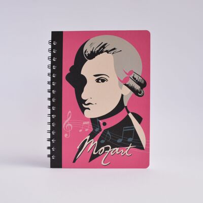 Mozart Notepad • A5 Lined - Black Spiral