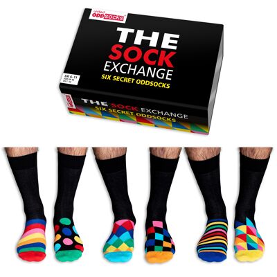 The sock exchange - adult giftbox of 6 united odd socks