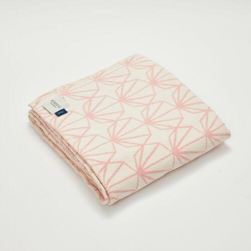 Pink Shell Recycled Cotton Blanket - super king 160 x 250cm
